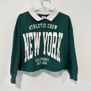 ZARA Girls Collared Sweatshirt